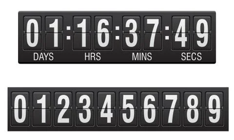 Scoreboard countdown timer vector illustration Illustrazione stock