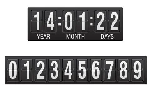 Scoreboard countdown timer vector illustration Stock Illustration