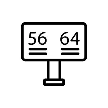 Scoreboard cricket icon vector outline illustration Illustrazione stock