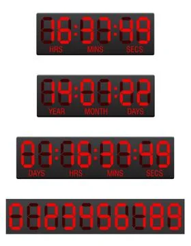 Scoreboard digital countdown timer illustration イラスト素材