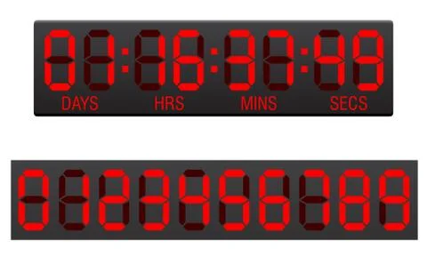 Scoreboard digital countdown timer vector illustration 스톡 일러스트