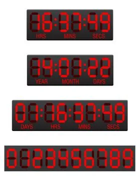 Scoreboard digital countdown timer vector illustration Stock-Illustration
