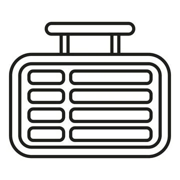 Scoreboard displaying game score information line icon Stock Illustration