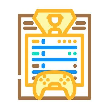 Scoreboard game color icon vector illustration Stock Illustration