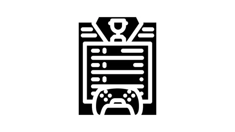Scoreboard game glyph icon animation Stock Footage 326743019