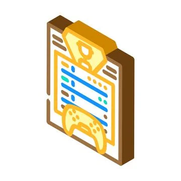 Scoreboard game isometric icon vector illustration Stock Illustration