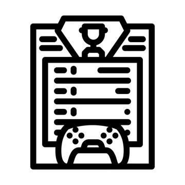 Scoreboard game line icon vector illustration イラスト素材