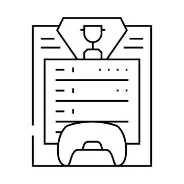 Scoreboard game line icon vector illustration Stock Illustration