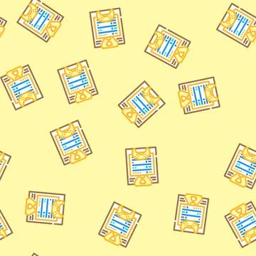 Scoreboard game vector seamless pattern Stock Illustration