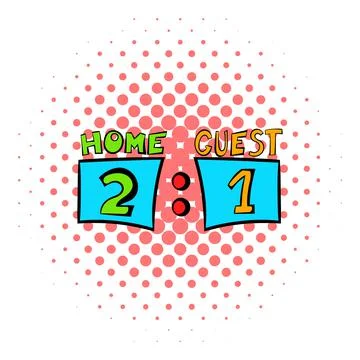 Scoreboard icon, comics style Stock Illustration