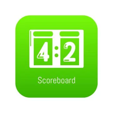 Scoreboard icon green vector Stock Illustration