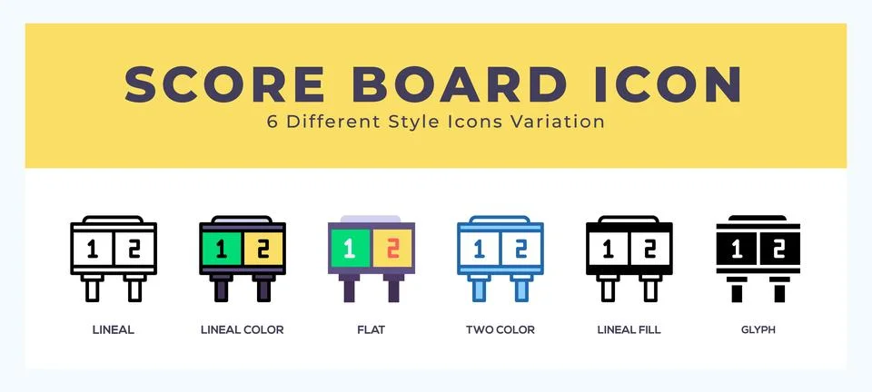 Scoreboard icon set. Design elements for logo Stock Illustration