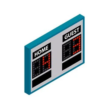 Scoreboard isometric 3d icon Stockillustratie