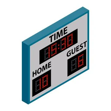 Scoreboard isometric 3d icon Stock Illustration