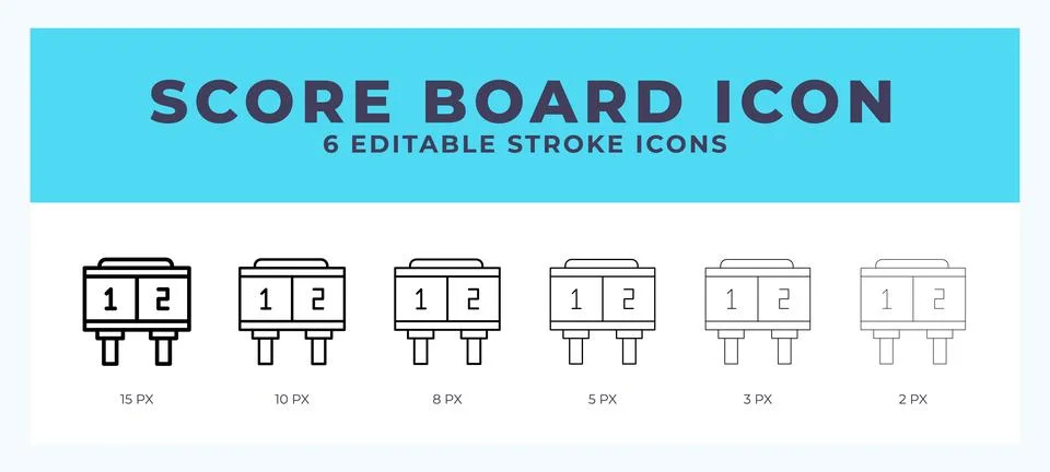 Scoreboard line icon. Vector icon symbol. Logo illustration. Editable line .. Stock Illustration