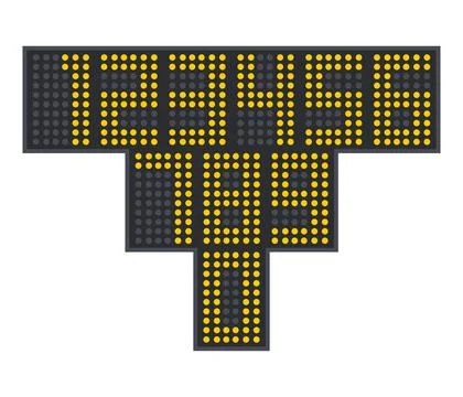 Scoreboard number icon vector Stock Illustration