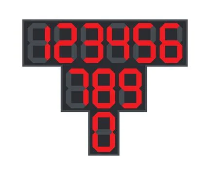Scoreboard number. Vector icon template Stock Illustration