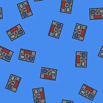 Scoreboard numbers vector seamless pattern Stock Illustration