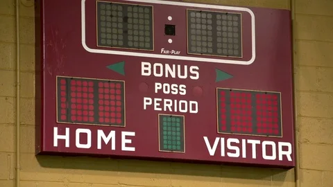 Scoreboard rack focus Stock Footage 93098421