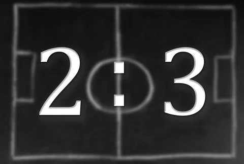 Scoreboard with a score of 2:3. symbol of team sports Stock Illustration