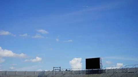 Scoreboard on Seamless Loop Clouds background, 스톡 동영상 77292945