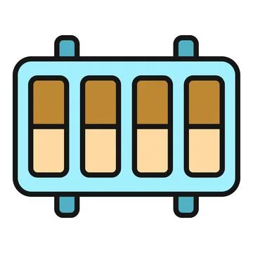 Scoreboard segments illustrating data or sports results Stock Illustration