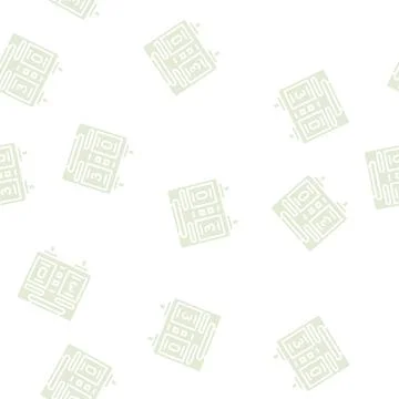 Scoreboard soccer glyph seamless pattern Stock Illustration