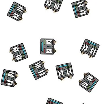 Scoreboard soccer vector seamless pattern Stock Illustration