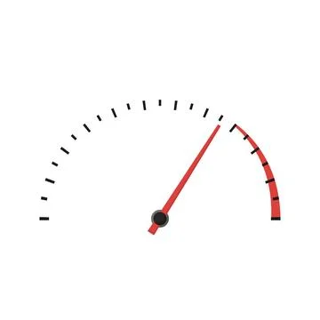 Scoreboard speedometer on white background in flat Stock Illustration