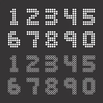 Scoreboard style numbers Stock Illustration