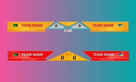 Scoreboard Theme Orange and Red Stock Illustration