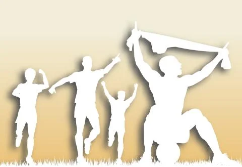 Scored cutout Stock Illustration