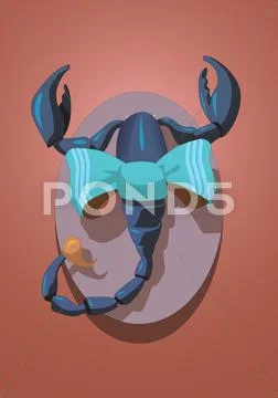 Scorpio. 12 Signs of the Zodiac. Vector illustration Stock Illustration