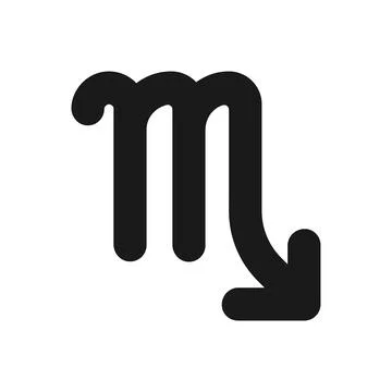 Scorpio black glyph icon Stock Illustration