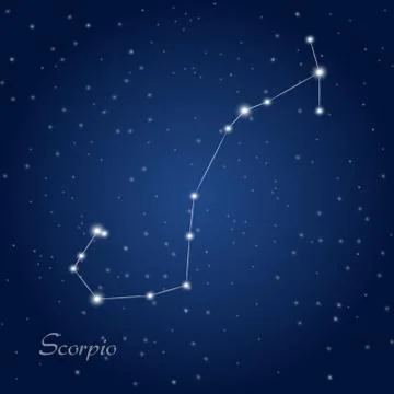 Scorpio constellation Stock Illustration