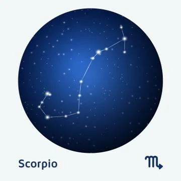 Scorpio constellation Stock Illustration