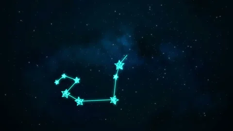 Scorpio constellation star on night sky background Vidéo 202184865