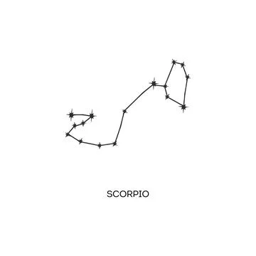 Scorpio constellation vector illustration Stock Illustration