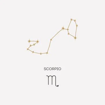 Scorpio constellation vector illustration Stock Illustration