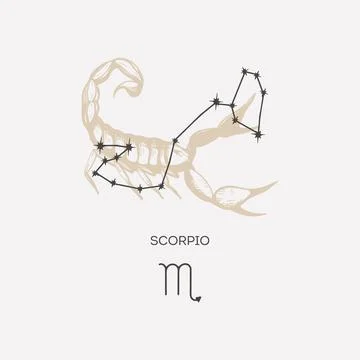Scorpio constellation vector illustration Stock Illustration