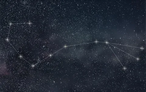 Scorpio Constellation. Zodiac Sign Scorpio constellation lines Stock Photos