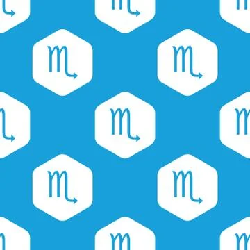 Scorpio hexagon pattern Stock Illustration