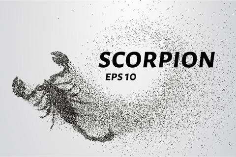 Scorpio of the particles. Scorpio consists of circles and points. Vector il.. Stock Illustration