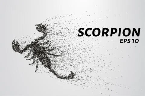 Scorpio of the particles. Scorpio consists of circles and points. Vector il.. Stock Illustration