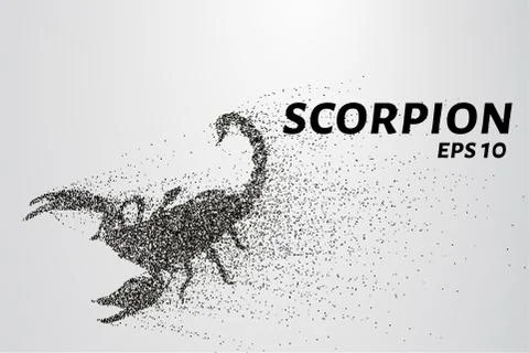 Scorpio of the particles. Scorpio consists of circles and points. Vector il.. Stock Illustration