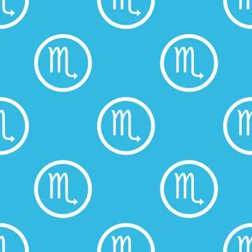 Scorpio sign blue pattern Stock Illustration