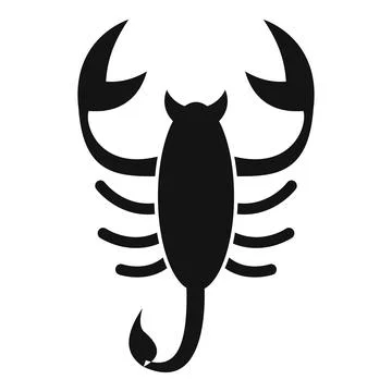 Scorpio sting icon, simple style Stock Illustration