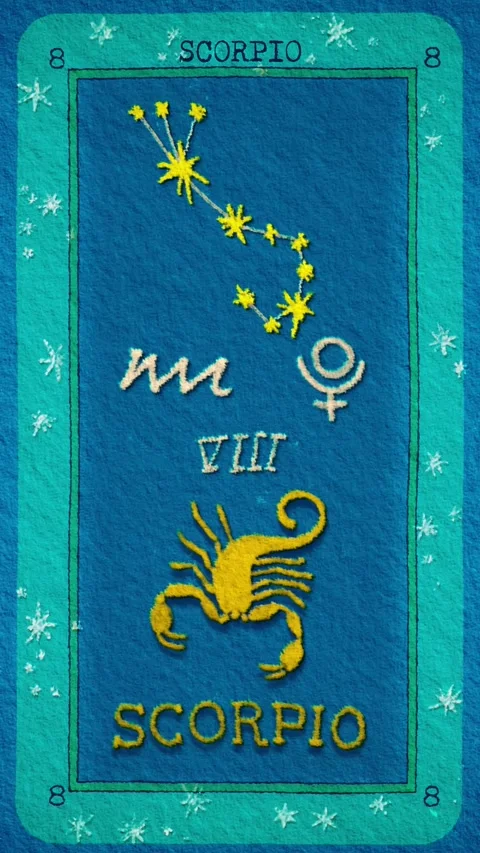 SCORPIO VERTICAL Animation card Stock Footage 296815500