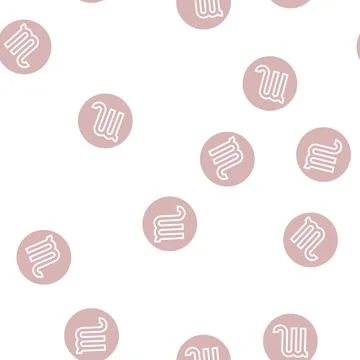 Scorpio zodiac glyph seamless pattern Stock Illustration