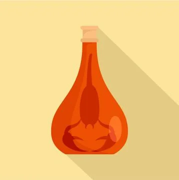 Scorpion in bottle icon, flat style Stock Illustration
